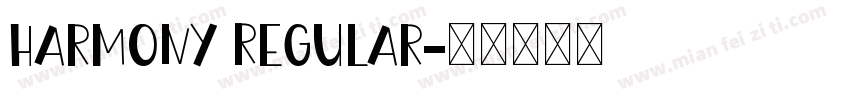 Harmony Regular字体转换